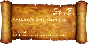 Szekszárdi Bettina névjegykártya